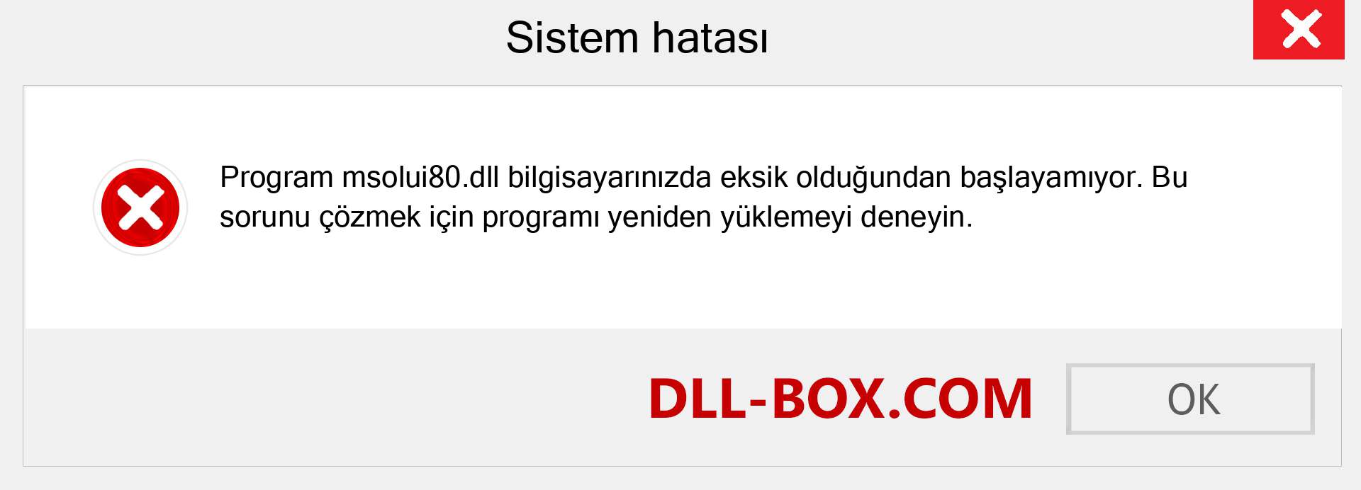 msolui80.dll dosyası eksik mi? Windows 7, 8, 10 için İndirin - Windows'ta msolui80 dll Eksik Hatasını Düzeltin, fotoğraflar, resimler